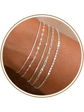 Trendy Thin Sterling Silver Bracelets for Women - Simple & Elegant Jewelry
